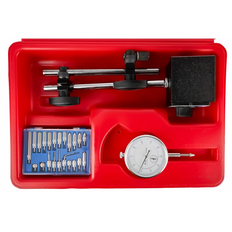 Czujnik zegarowy + statyw magnetyczny 0-10mm + końcówki KD11291