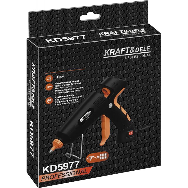 Pistolet do kleju na gorąco + 20 wkładów klejowych KD5977
