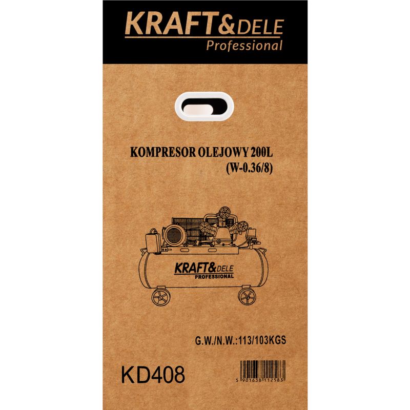 Kompresor Olejowy 200L 3 Tłoki 400V KD408
