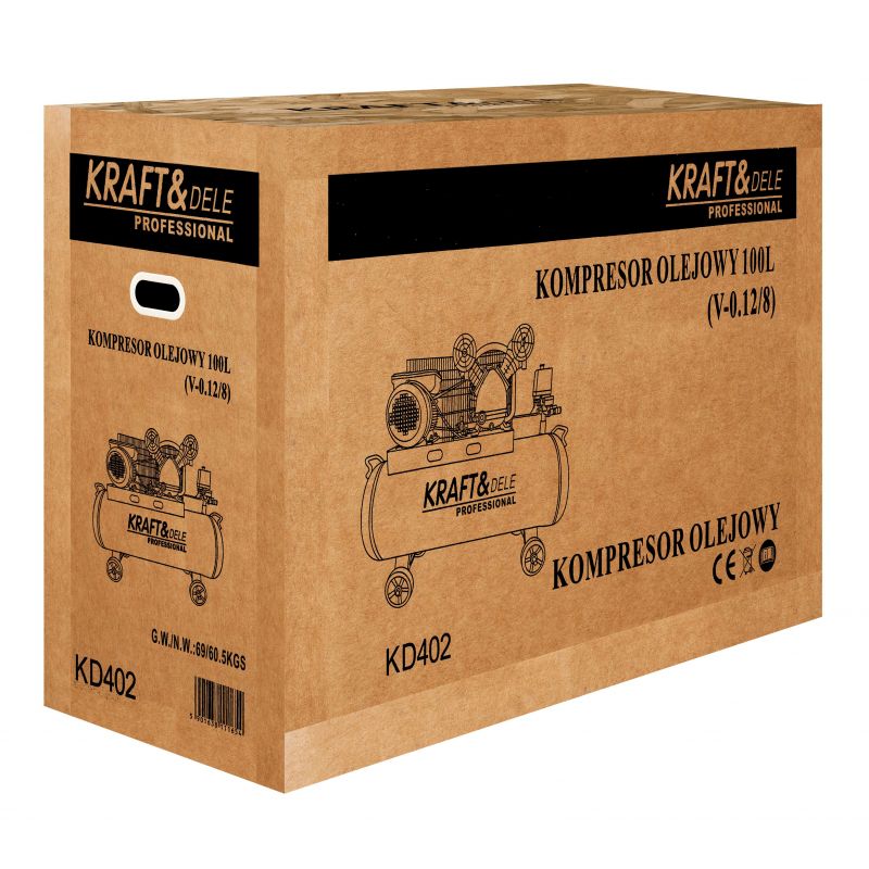Olejový kompresor 100L 230V KD402