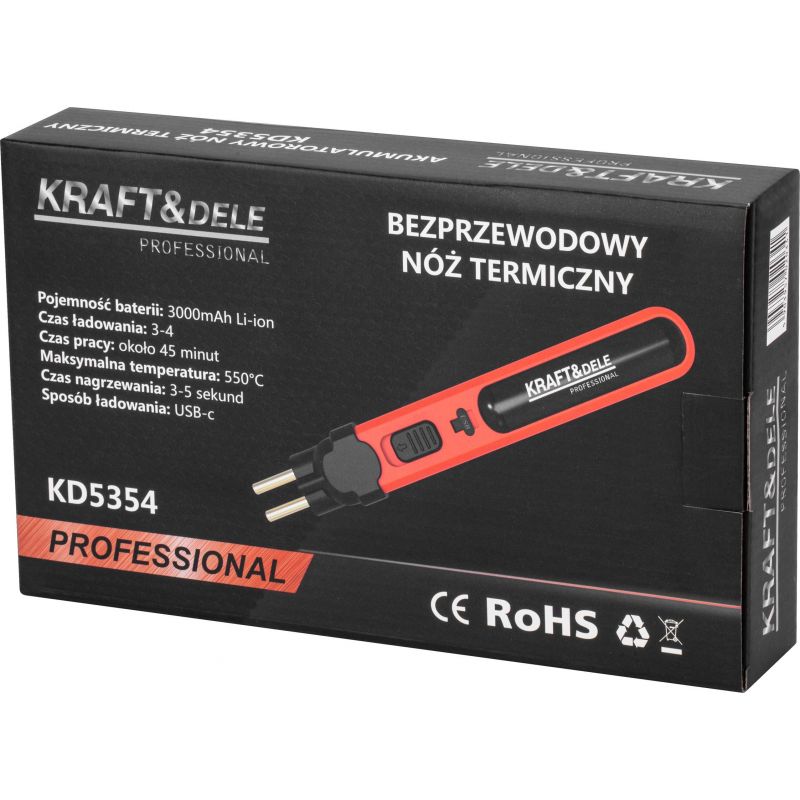 Bezprzewodowy nóż termiczny 3000mAh KD5354