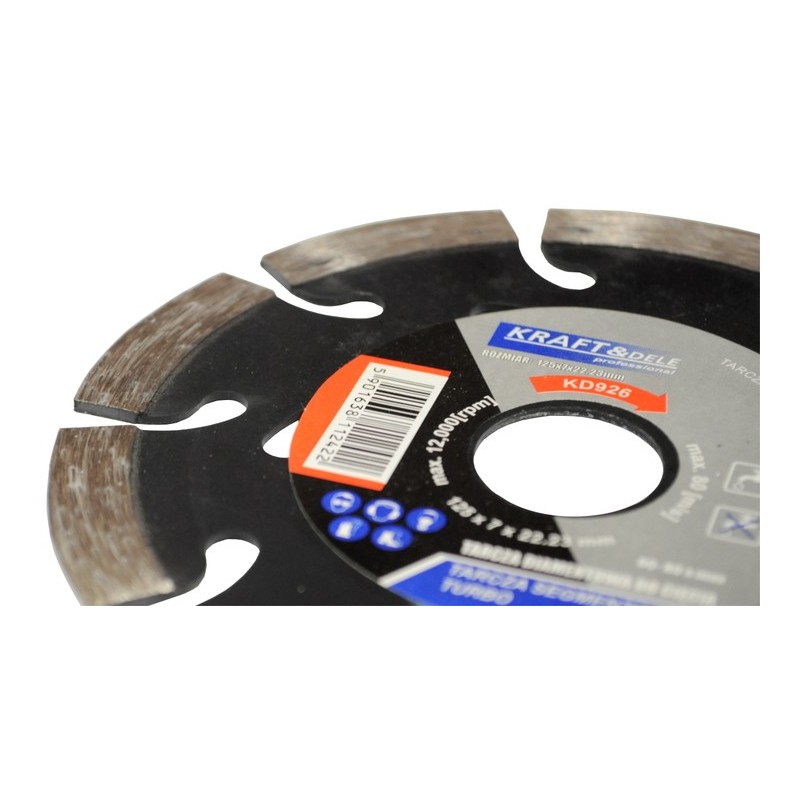 Tarcza segmentowa do cięcia 125x7x22,23 TURBO KD926