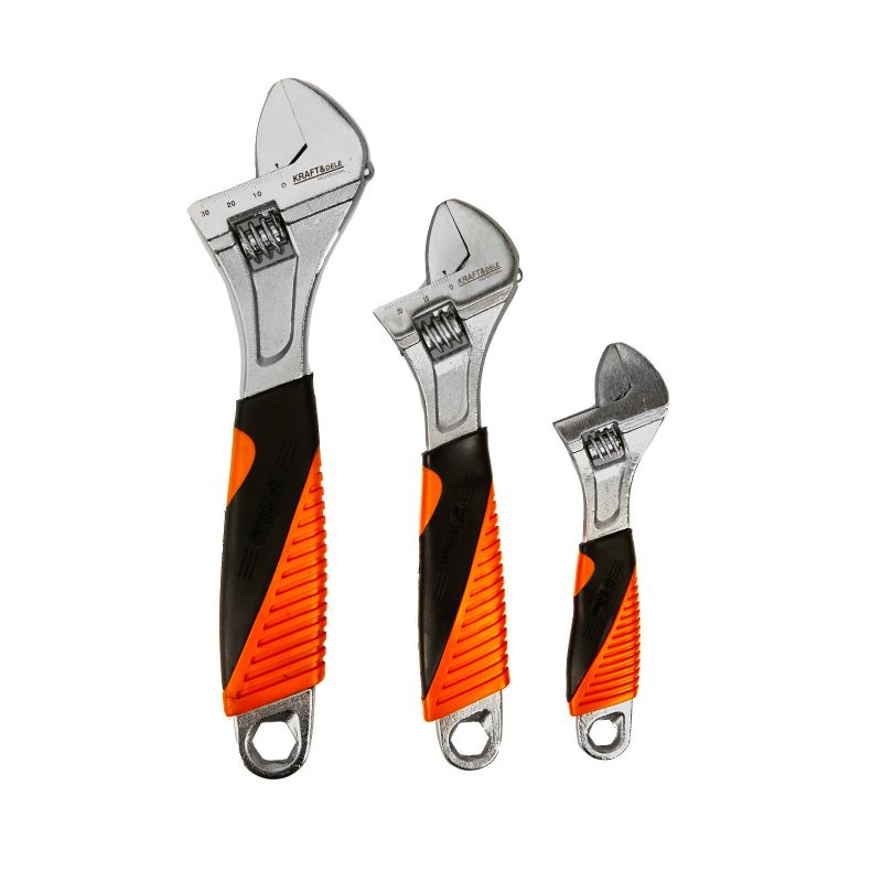 Zestaw kluczy nastawnych 3 szt KD10635