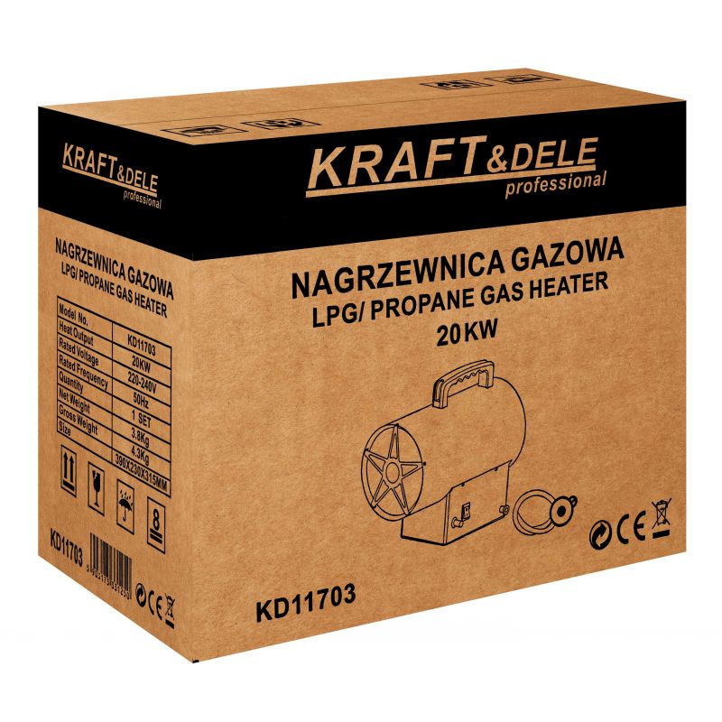 Nagrzewnica gazowa 20kW KD11703