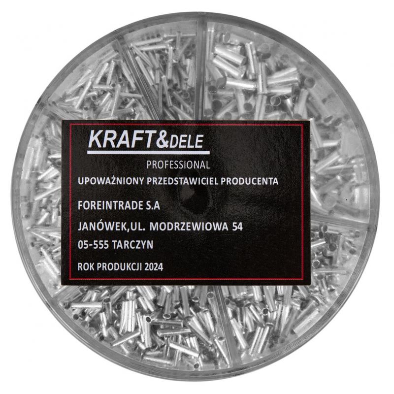 Tulejki nieizolowane 1900szt. KD10495