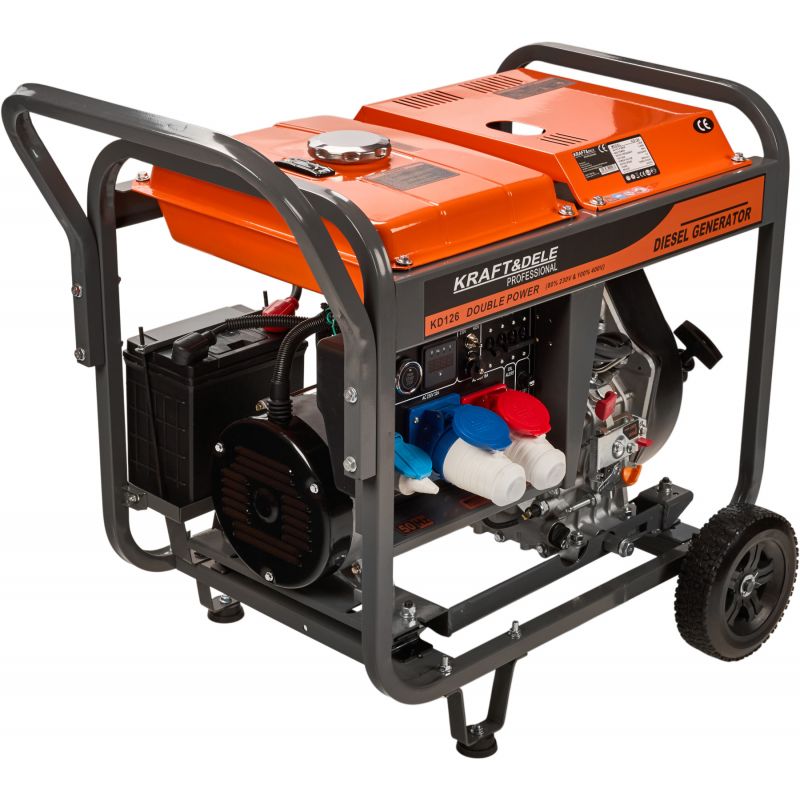 Dieselový generátor 8 kW, výkon pri 80 % zaťažení, 230/380 V, model KD126