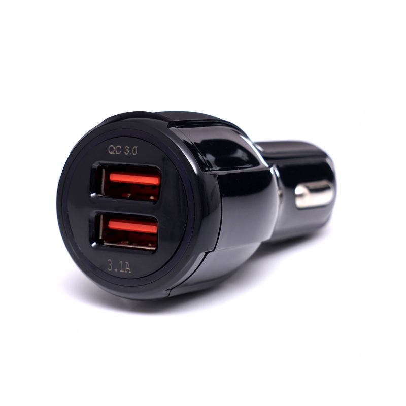 Ładowarka samochodowa QUICK CHARGE 2 porty USB KD1235