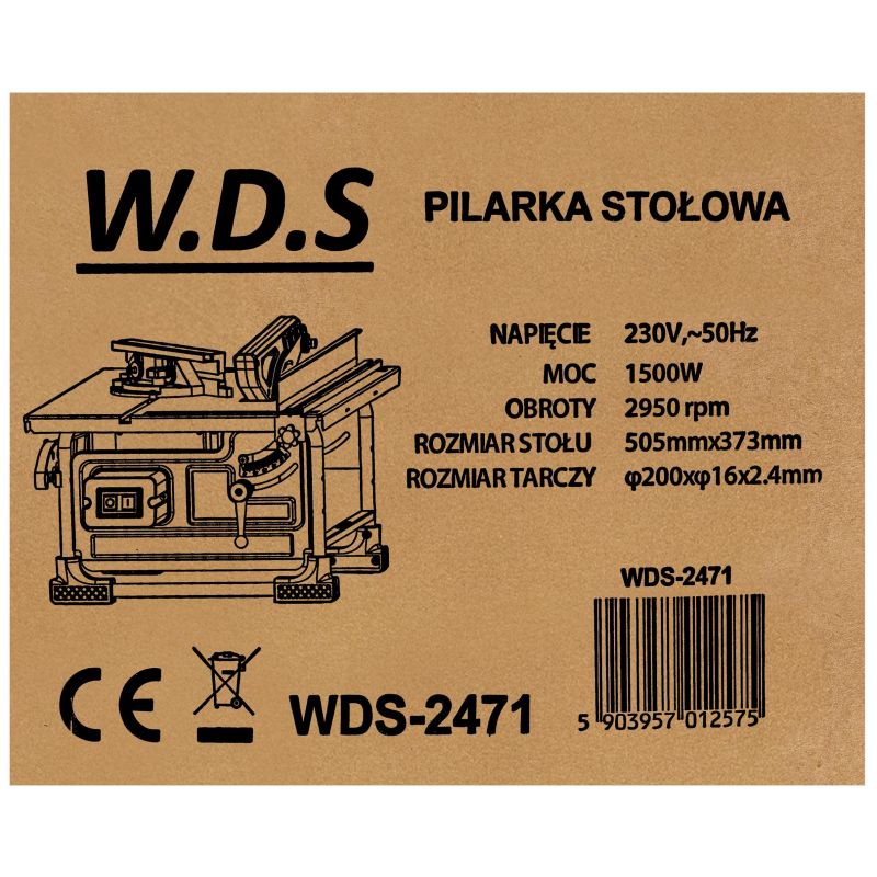 Pilarka stołowa 1500W WDS2471