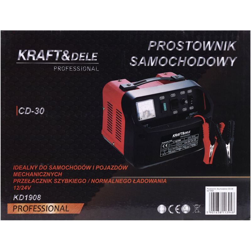 Prostownik samochodowy 12/24V 30A KD1908