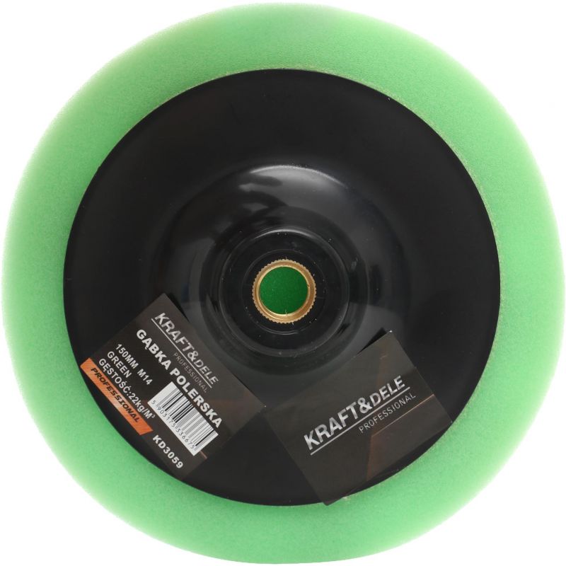 Gąbka polerska 150mm zielona KD3059