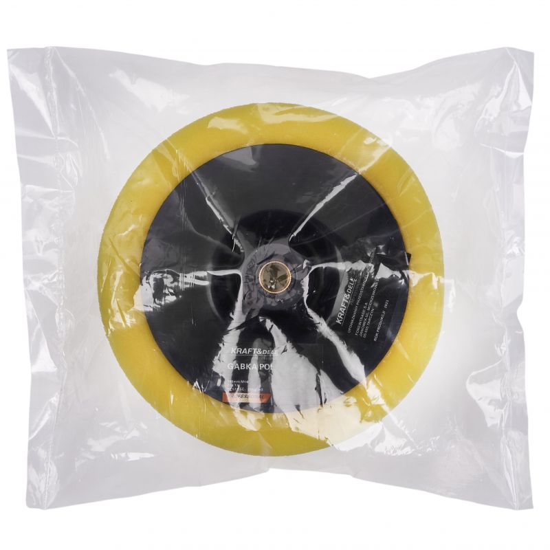 Gąbka polerska 180 mm żółta KD1598