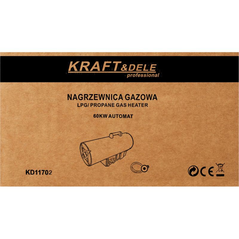 Nagrzewnica gazowa 60kW Termostat KD11702