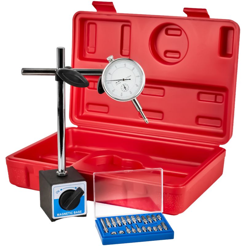 Czujnik zegarowy + statyw magnetyczny 0-10mm + końcówki KD11291