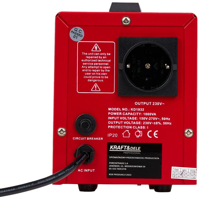 Stabilizator napięcia AVR 1000VA 230V KD1932