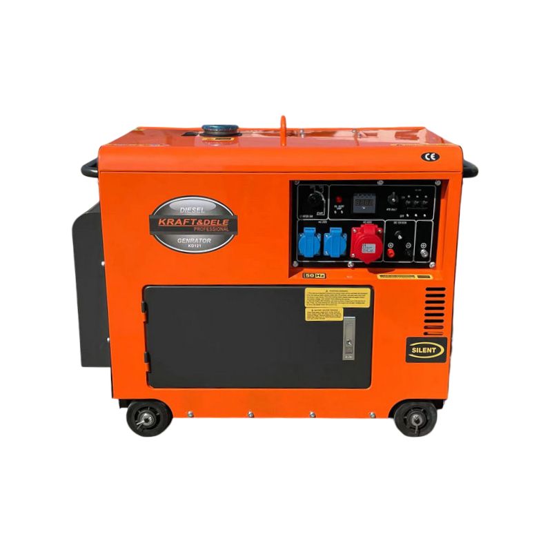 Dieselový generátor 7000 W, 12/230/380 V + batéria KD121