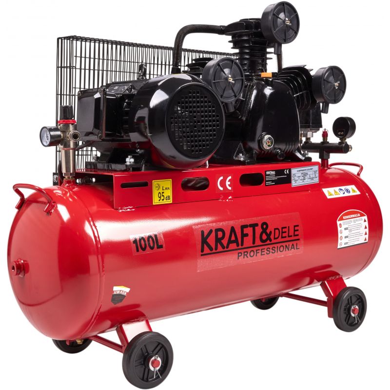 Kompresor olejowy 100L 3 Tłoki KD1477 + Seperator