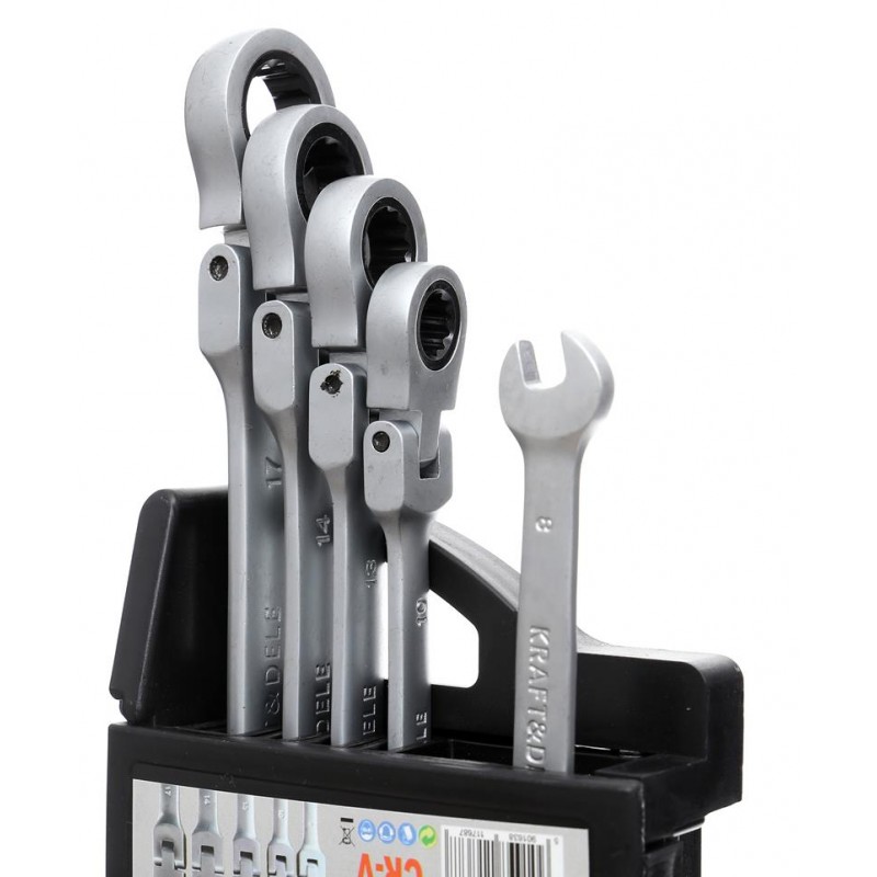 Klucze Płasko Oczkowe KD10105 z Grzechotkami Łamane