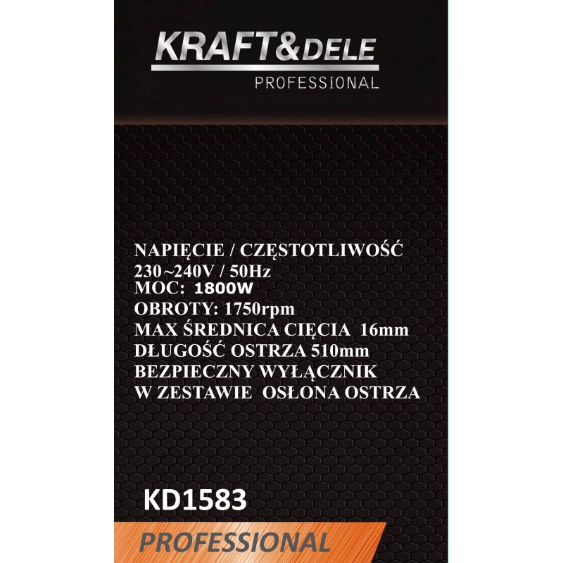 Elektryczne nożyce do żywopłotu KD1583 1800W 51CM