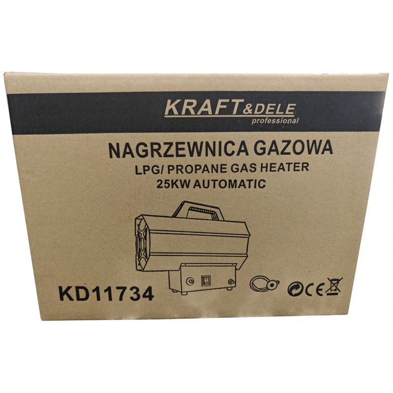 Nagrzewnica gazowa 25kW + reduktor KD11734