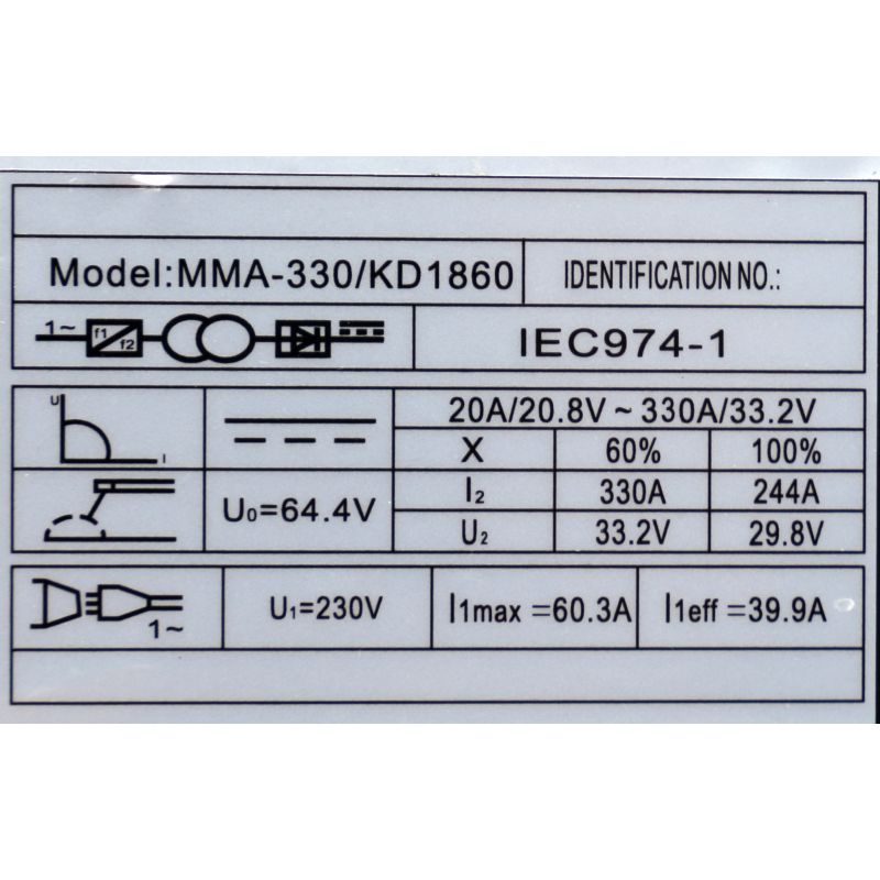 Spawarka inwertorowa MMA 330A KD1860