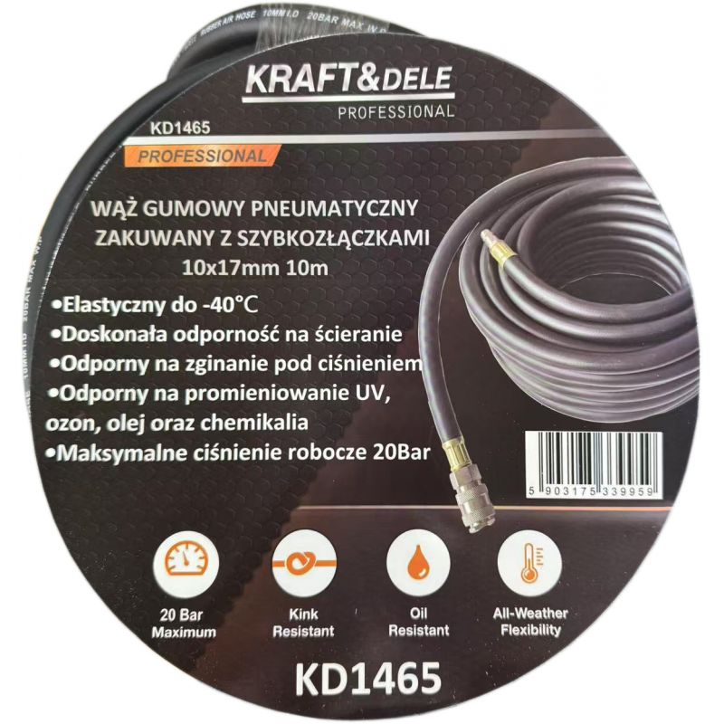 Vzduchový kovaný hák 10x17 mm, dĺžka 10 m, KD1465