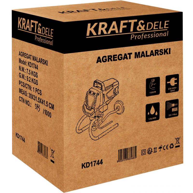 Agregat malarski natryskowy tłokowy 1500W KD1744
