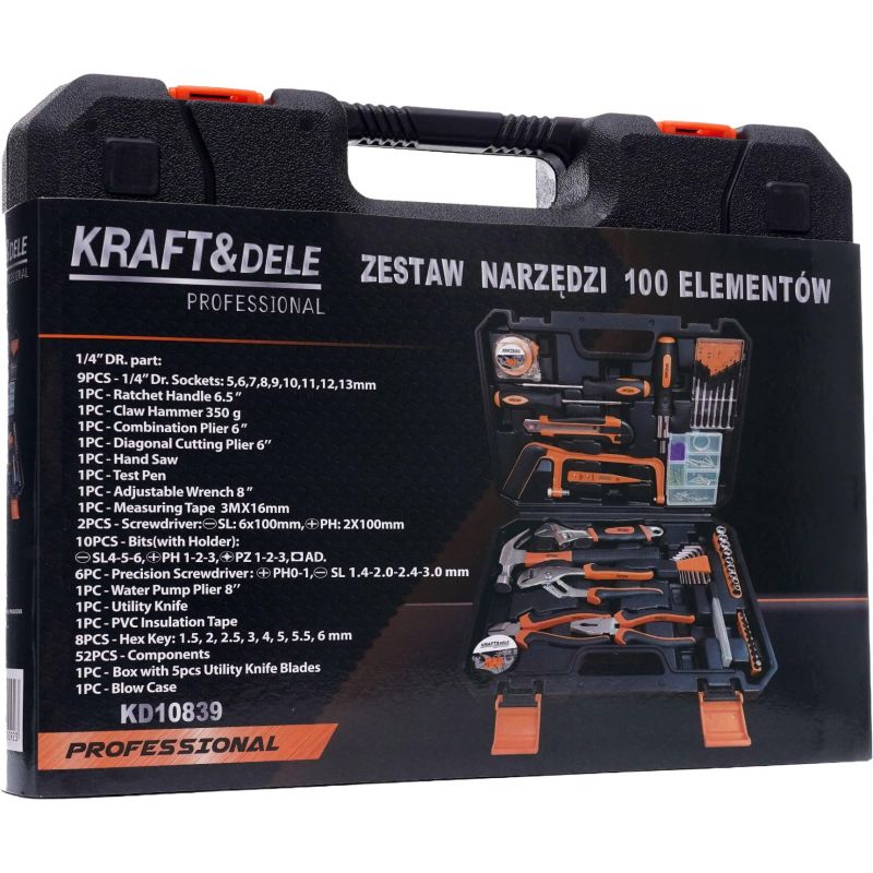 Zestaw narzędzi 100el. KD10839