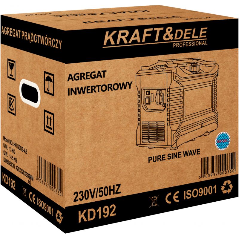 Invertorový generátor 1500W KD192