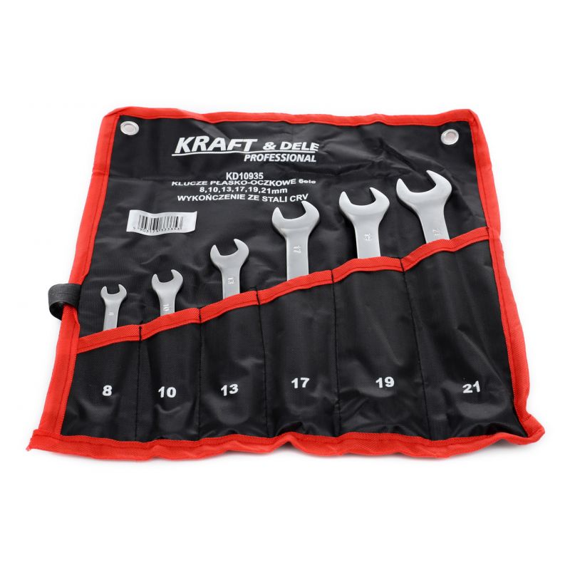 Klucze płasko-oczkowe 6el. KD10935