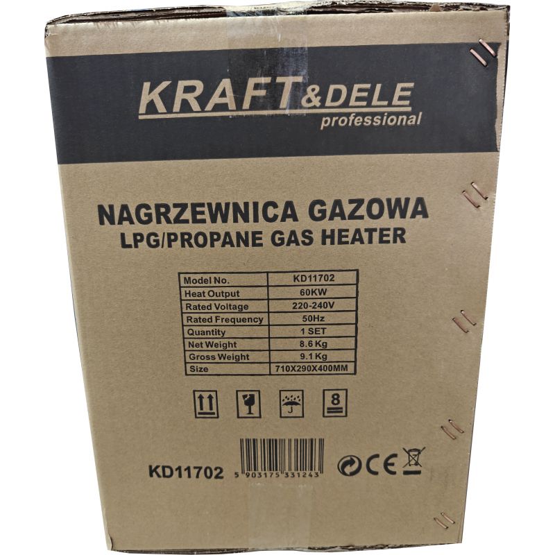 Nagrzewnica gazowa 60kW Termostat KD11702