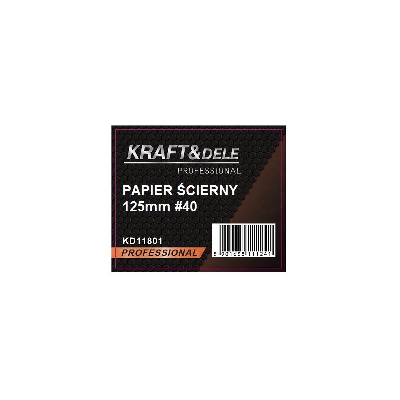 Papier ścierny 50szt. krążek 125mm P40 na rzep KD11801