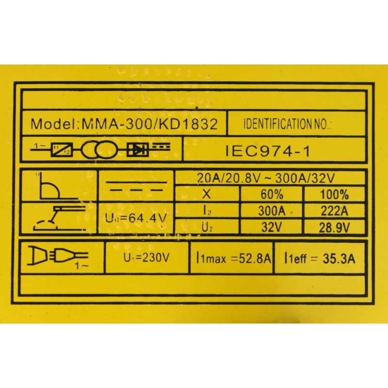 Spawarka inwertorowa MMA 300A KD1832