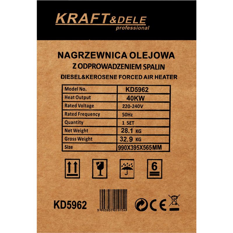 Olejový ohrievač 40 kW, model KD5962