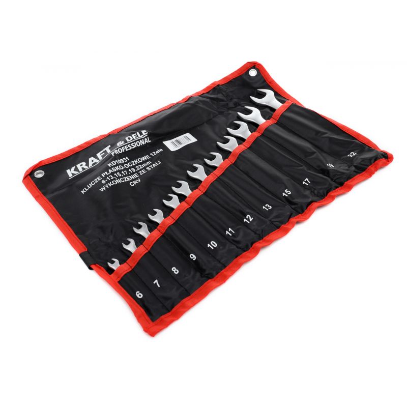 Klucze płasko-oczkowe 12el. KD10931