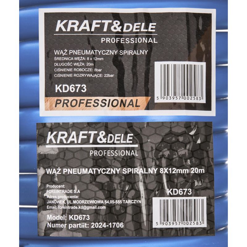 Vzduchová hadica 8x12 mm, 20 m, KD673