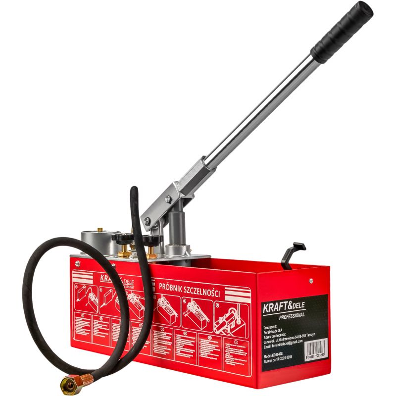 Pompa kontrolna do prób ciśnieniowych 0-50kg / 45ml / 12L KD10478