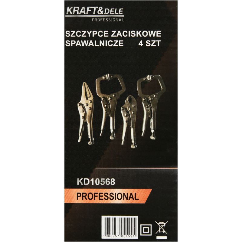 Szczypce zaciskowe spawalnicze 4szt. KD10568