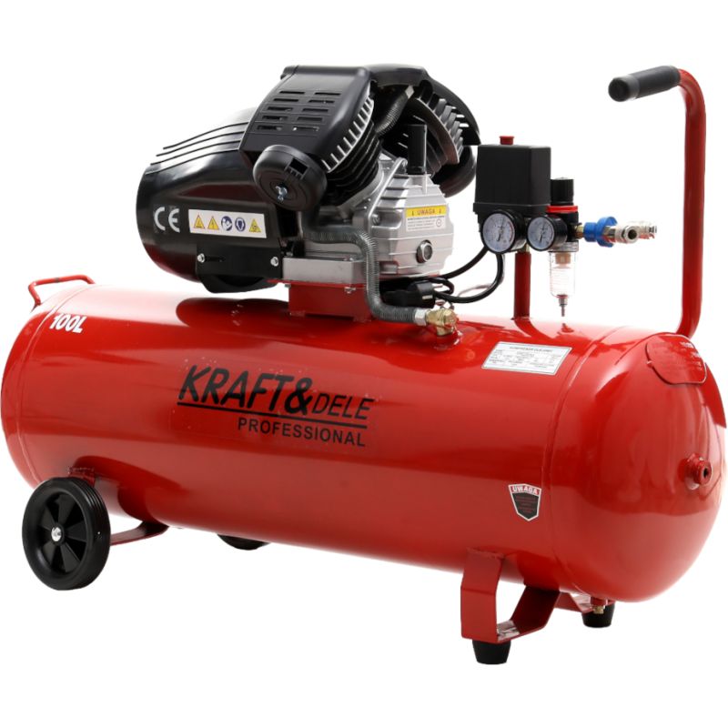 Olejový kompresor 100L 2 valce KD1480 + separátor