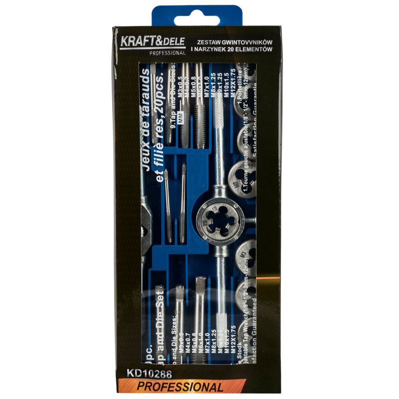 Zestaw gwintowników i narzynek 20 el. KD10288
