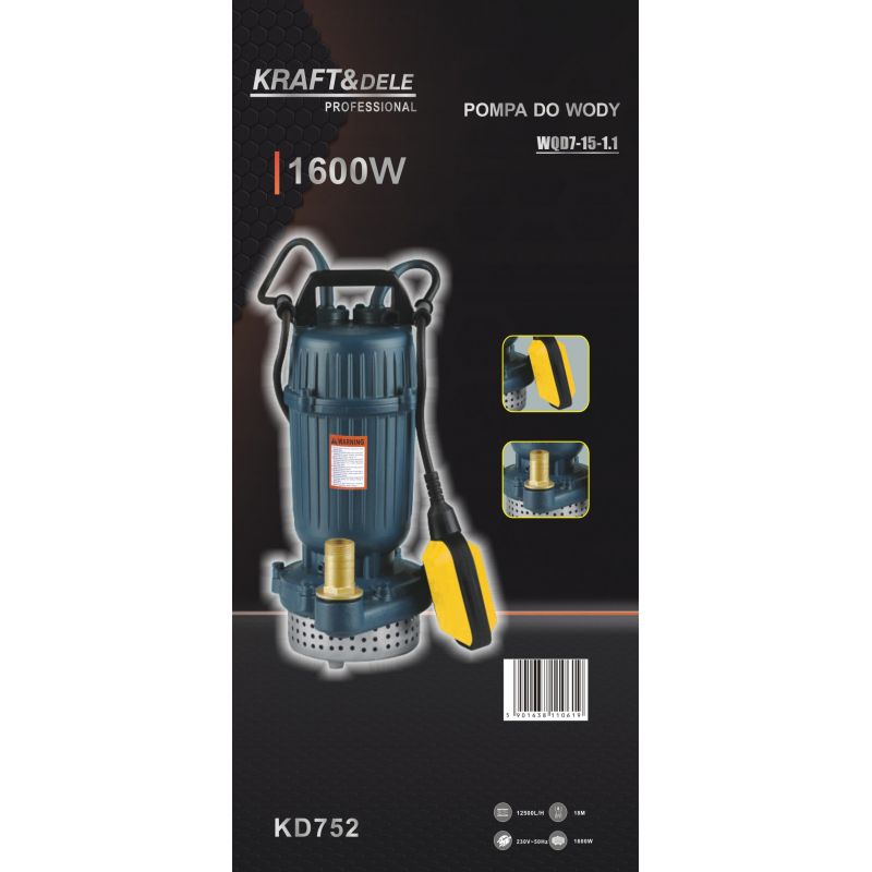 Pompa wody brudnej i czystej 2100W + pływak KD752