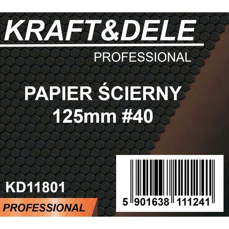 Papier ścierny 50szt. krążek 125mm P40 na rzep KD11801