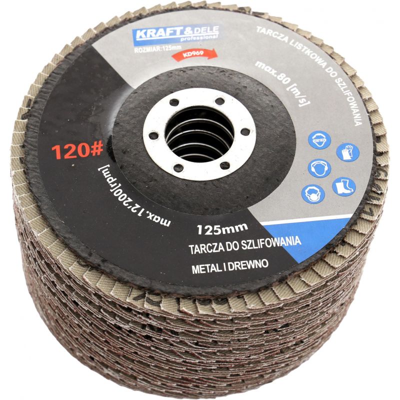 Tarcza listkowa 125mm P120 KD969