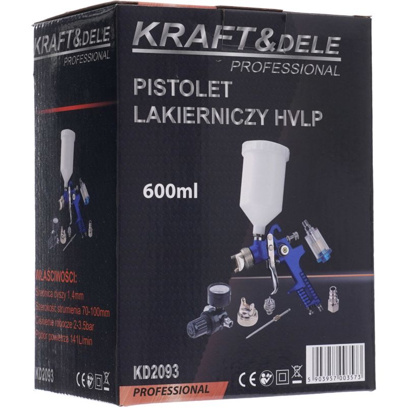 Pistolet lakierniczy HVLP 600ml KD2093