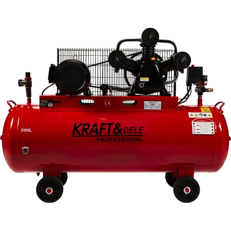 Olejový kompresor 200L 3 valce KD1474 + separátor