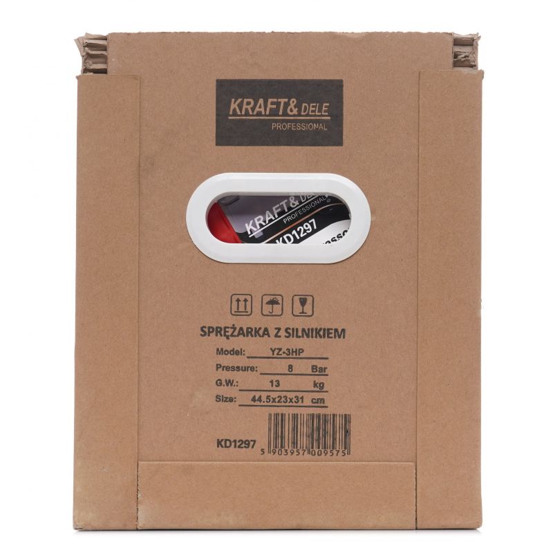 Vzduchový kompresor s elektrickým motorom, prietok 220 l/min, model KD1297