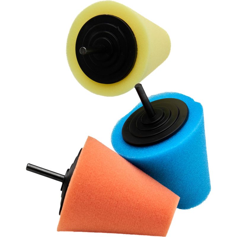 Gąbki polerskie stożek do felg 150mm zestaw 3szt. KD1592