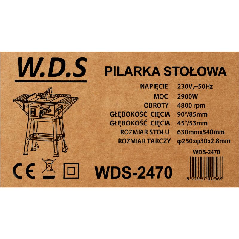 Pilarka stołowa tarczowa 2900W WDS2470