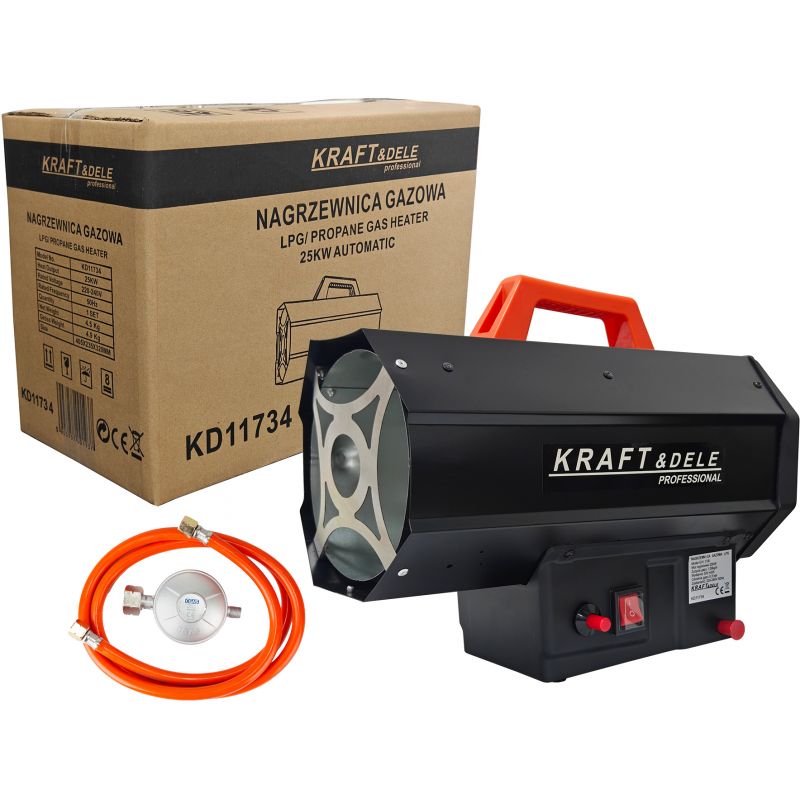 Nagrzewnica gazowa 25kW + reduktor KD11734