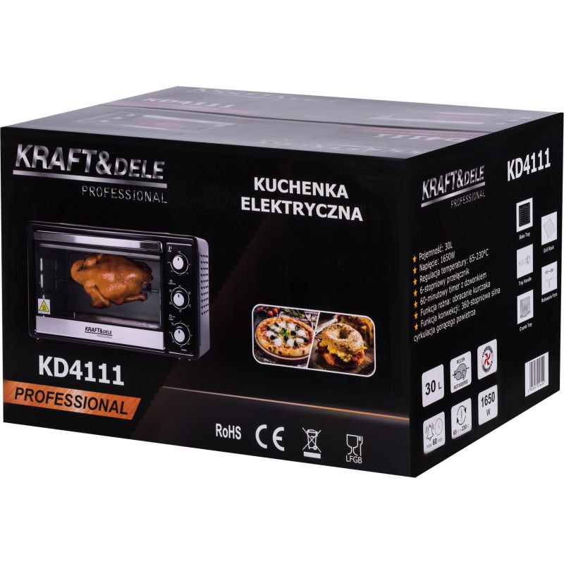 Elektrický varič 30L 1650W funkcia rotisserie+príslušenstvo KD4111