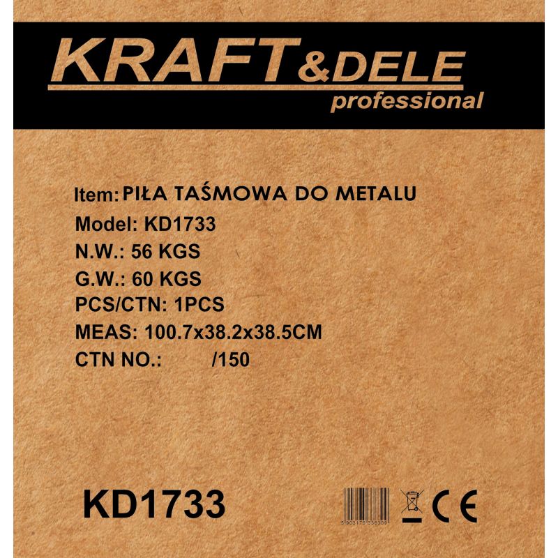 Przecinarka piła taśmowa do metalu 700W KD1733